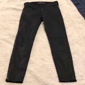 Black mid rise ankle legging jeans